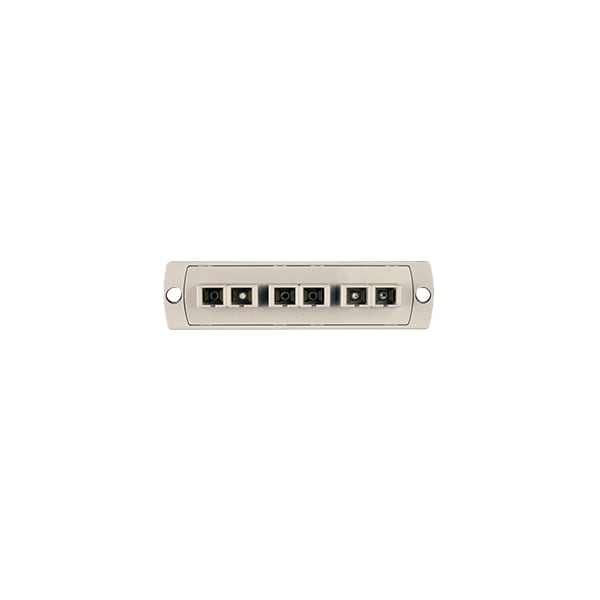 Leviton 3-PACK PLATE SC DUPLEX MM, OM1 62.5UM ZIRCONIA CER SLEEVE, 6-FIBER BEIGE 5F100-6IC - main